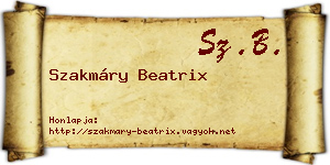 Szakmáry Beatrix névjegykártya